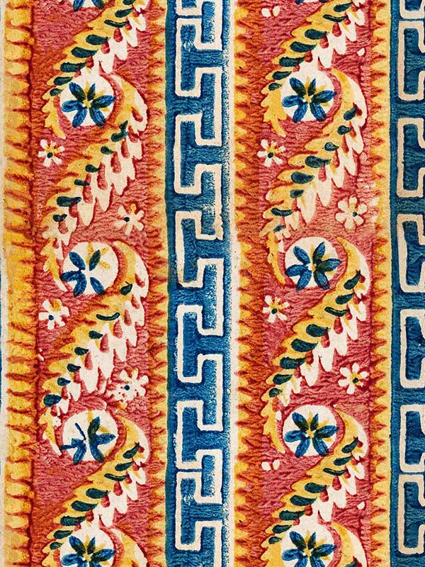 Samothraki fabric in red blue white yellow color - pattern number WP20571 - by Mind the Gap in the Sundance Villa collection