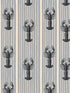 Mediterranean Lobsters fabric in light grey color - pattern number WP30063 - by Mind the Gap in the Sundance Villa collection