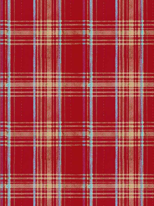 Seaport Plaid fabric in red color - pattern number WP30066 - by Mind the Gap in the Sundance Villa collection