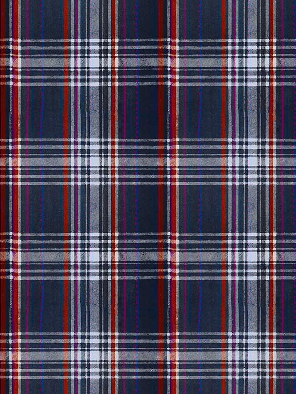Seaport Plaid fabric in navy blue color - pattern number WP30067 - by Mind the Gap in the Sundance Villa collection
