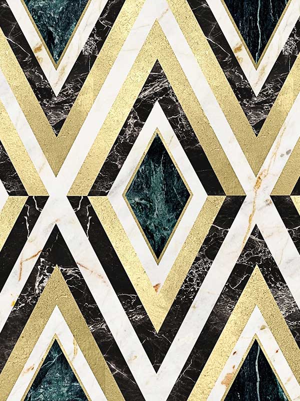 Diamonds wallpaper in in brass color - pattern number WP20292 - by Mind the Gap in the Manhattan Metallic Edition collection