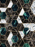 Hexa wallpaper in onyx color - pattern number WP20294 - by Mind the Gap in the Manhattan Metallic Edition collection
