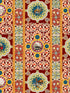 Arab World fabric in red yellow blue taupe green color - pattern number WP20741 - by Mind the Gap in the Tales of Maghreb collection