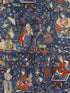 Carnival Of Maghreb fabric in indigo red green taupe color - pattern number WP20743 - by Mind the Gap in the Tales of Maghreb collection