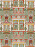 Majorelle Garden wallpaper in agate red mint green yellow blue color - pattern number WP20748 - by Mind the Gap in the Tales of Maghreb collection