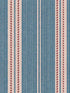 Berber Stripes fabric in taupe blue red color - pattern number WP20757 - by Mind the Gap in the Tales of Maghreb collection