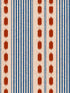 Mouassine fabric in rouge blue red taupe color - pattern number WP20759 - by Mind the Gap in the Tales of Maghreb collection