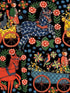 Fasnacht fabric in anthracite color - pattern number WP20678 - by Mind the Gap in the Tyrol collection