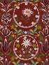 Edelweiss fabric in burgundy color - pattern number WP20694 - by Mind the Gap in the Tyrol collection