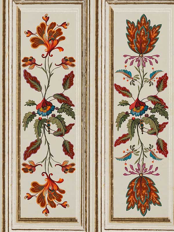 Tyrolean Panel fabric in taupe color - pattern number WP20698 - by Mind the Gap in the Tyrol collection