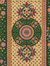 Erbstuck fabric in grun green taupe red blue color - pattern number WP20702 - by Mind the Gap in the Tyrol collection