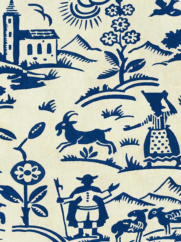 Brixen wallpaper in blue color - pattern number WP30139 - by Mind the Gap in the Tyrol collection