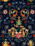 Transylvania Folk fabric in in blue color - pattern number WP20312 - by Mind the Gap in the Wallpaper Collectables collection