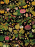 Asian Fruits And Flowers fabric in anthracite green black pink color - pattern number WP20314 - by Mind the Gap in the Wallpaper Collectables collection