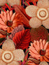 Water Lilies fabric in red black color - pattern number WP20316 - by Mind the Gap in the Wallpaper Collectables collection