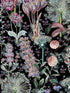 Garden Of Eden fabric in mauve black color - pattern number WP20324 - by Mind the Gap in the Wallpaper Collectables collection