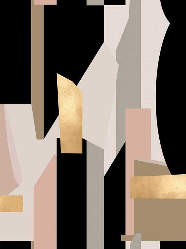 Human Nature wallpaper in pink brown black gold color - pattern number WP20333 - by Mind the Gap in the Wallpaper Collectables collection