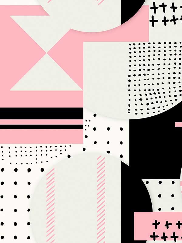 Simple Things wallpaper in grey pink black color - pattern number WP20334 - by Mind the Gap in the Wallpaper Collectables collection
