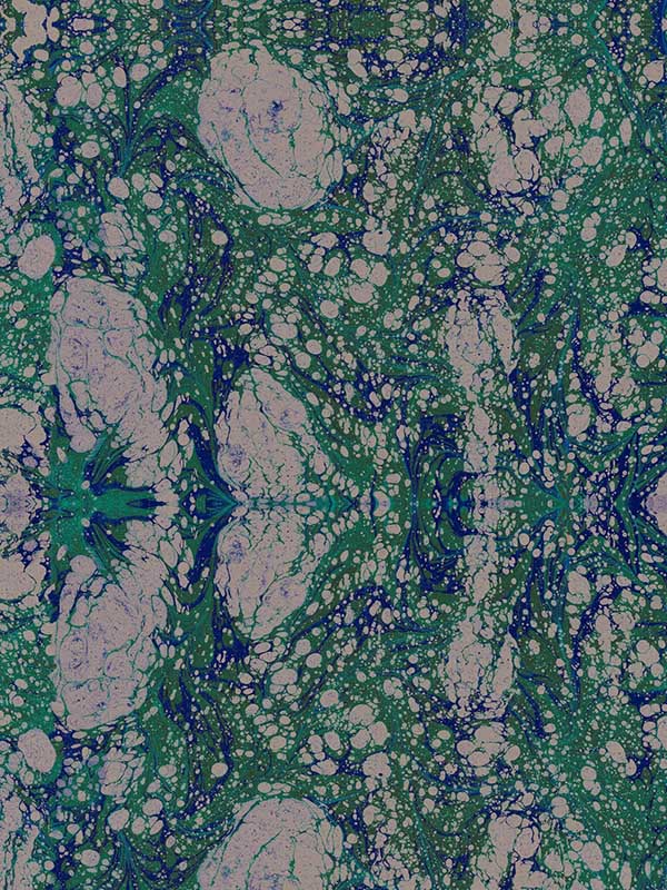 Marbled Paper wallpaper in green blue grey color - pattern number WP20344 - by Mind the Gap in the Wallpaper Collectables collection