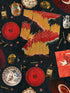 Memoirs Of A Gheisha fabric in red yellow black color - pattern number WP20345 - by Mind the Gap in the Wallpaper Collectables collection