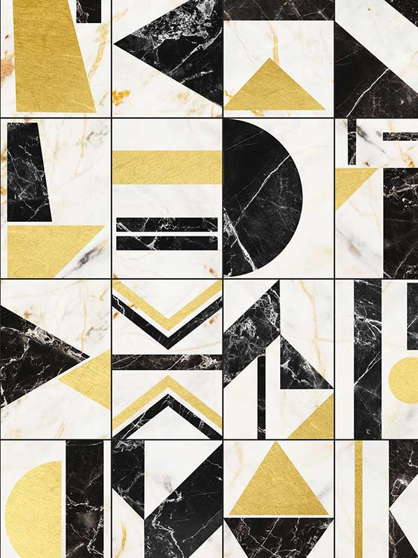 Soho wallpaper in brass color - pattern number WP20352 - by Mind the Gap in the Wallpaper Collectables collection