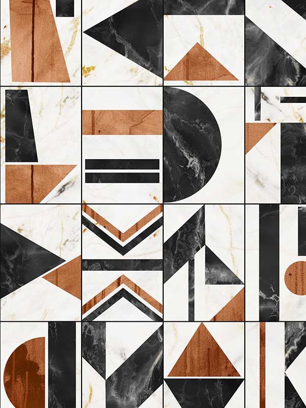 Soho wallpaper in copper color - pattern number WP20353 - by Mind the Gap in the Wallpaper Collectables collection