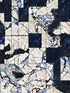 Tribeca Inverted wallpaper in taupe blue black color - pattern number WP20354 - by Mind the Gap in the Wallpaper Collectables collection