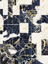 Tribeca wallpaper in blue taupe black color - pattern number WP20355 - by Mind the Gap in the Wallpaper Collectables collection