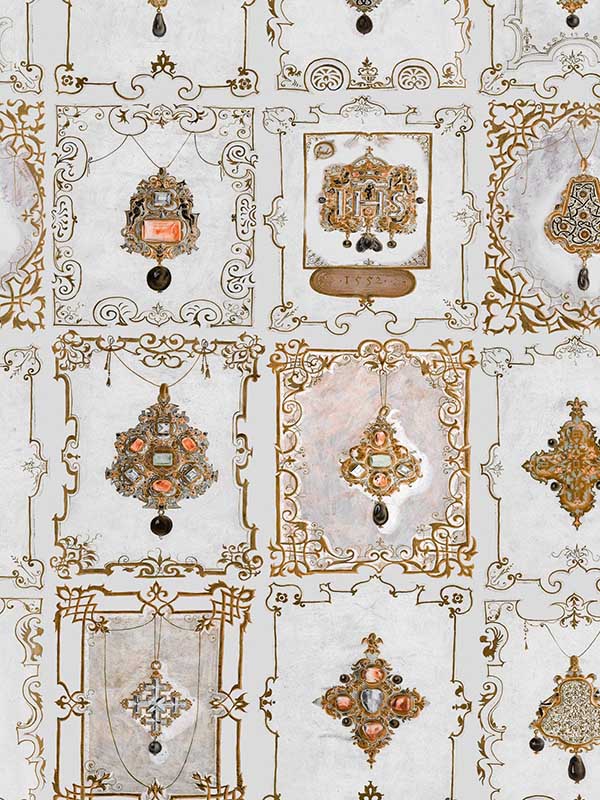 Annas Jewelry wallpaper in neutral color - pattern number WP20368 - by Mind the Gap in the Wallpaper Collectables collection