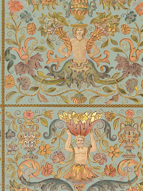 Brocade wallpaper in powder color - pattern number WP20371 - by Mind the Gap in the Wallpaper Collectables collection