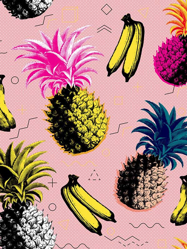 Flying Objects wallpaper in pink color - pattern number WP20376 - by Mind the Gap in the Wallpaper Collectables collection