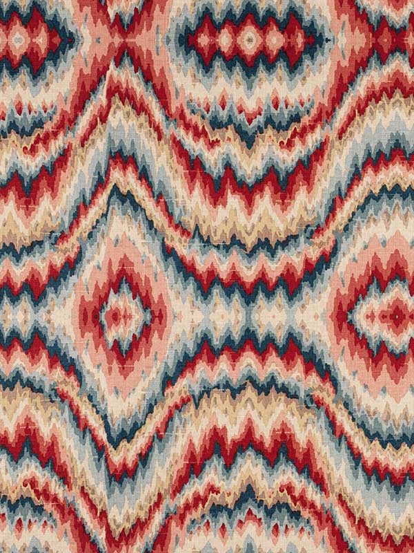 Psychedelic wallpaper in red blue taupe color - pattern number WP20383 - by Mind the Gap in the Wallpaper Collectables collection