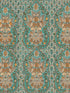 Floral Tapestry fabric in turquoise taupe orange color - pattern number WP20405 - by Mind the Gap in the Wallpaper Collectables collection