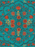 Hindu Bloom wallpaper in topaz color - pattern number WP20408 - by Mind the Gap in the Wallpaper Collectables collection
