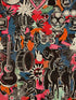 Festival Memories wallpaper in dark black pink blue taupe color - pattern number WP20612 - by Mind the Gap in the Woodstock collection