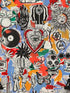 Festival Memories wallpaper in red pink orange blue taupe color - pattern number WP20613 - by Mind the Gap in the Woodstock collection