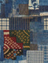Soul Sacrifice fabric in black yellow blue red green color - pattern number WP20630 - by Mind the Gap in the Woodstock collection