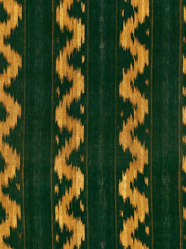 Vintage Ikat wallpaper in topiary green color - pattern number WP30102 - by Mind the Gap in the Woodstock collection
