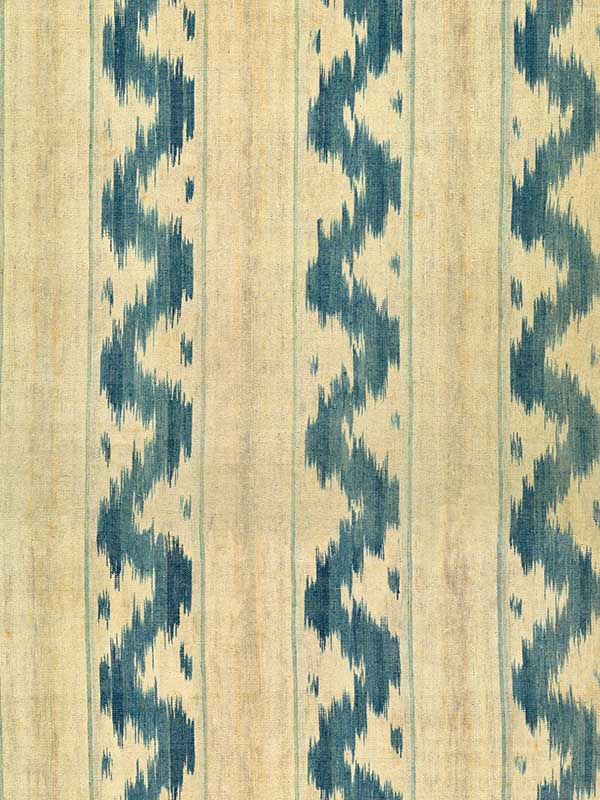 Vintage Ikat wallpaper in indigo beige color - pattern number WP30103 - by Mind the Gap in the Woodstock collection