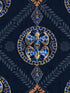 Abeille Decoratif fabric in indigo color - pattern number WP20766 - by Mind the Gap in the Orient Express collection