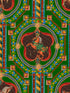 Venetian Ornament fabric in green color - pattern number WP20768 - by Mind the Gap in the Orient Express collection