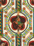 Venetian Ornament wallpaper in taupe blue red teal yellow green color - pattern number WP20769 - by Mind the Gap in the Orient Express collection