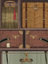 The Luggage Car fabric in green color - pattern number WP20782 - by Mind the Gap in the Orient Express collection