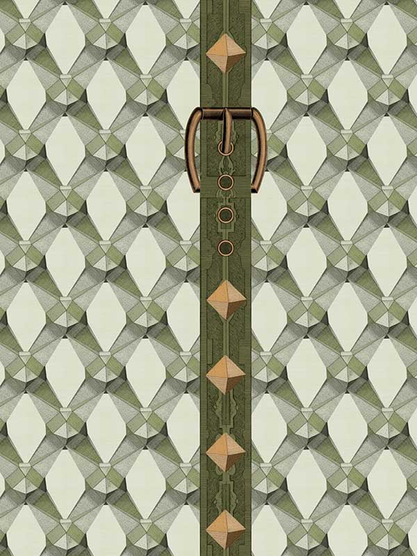 Luxury Detail fabric in light green taupe color - pattern number WP30175 - by Mind the Gap in the Orient Express collection