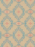 The Bar Tapestry fabric in taupe blue red color - pattern number WP30178 - by Mind the Gap in the Orient Express collection