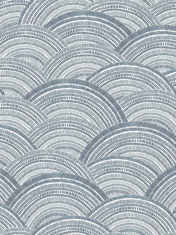 Encircle Geometric fabric in indigo color - pattern number 4146-27200 - by A Street Prints in the Harmony collection