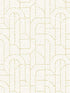 Integrity Arched Outlines fabric in yellow color - pattern number 4146-27219 - by A Street Prints in the Harmony collection