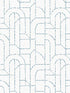 Integrity Arched Outlines fabric in blue color - pattern number 4146-27222 - by A Street Prints in the Harmony collection