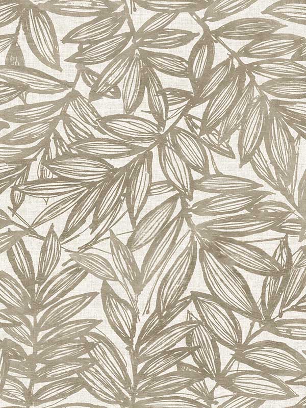 Rhythmic Leaf wallpaper in taupe color - pattern number 4146-27233 - by A Street Prints in the Harmony collection
