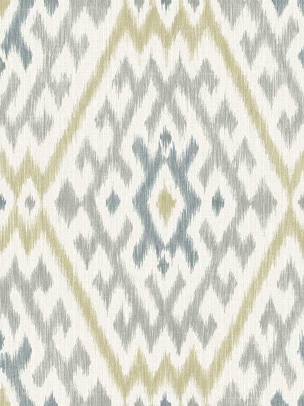 Solola Ikat wallpaper in chartreuse color - pattern number 4146-27235 - by A Street Prints in the Harmony collection
